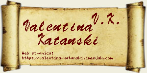 Valentina Katanski vizit kartica